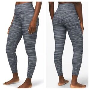 Lululemon Athletica Blue Striped Leggings